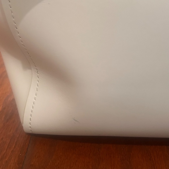 Kate Spade Flap Leather Backpack Light Gray/Taupe with Pink Interior Cute Preppy main image 7